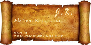 János Krisztina névjegykártya